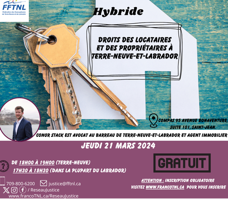 Conférence participative hybride et gratuite sur le droit des locataires et propriétaires le 21 mars 2024