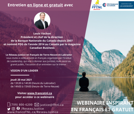 Free webinar in French with Louis Vachon on the theme of "Vision of a leader''