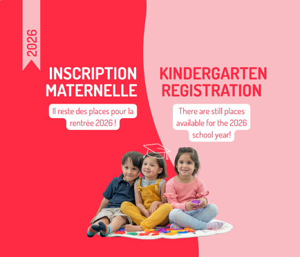 Inscriptions maternelle - rentrée 2026