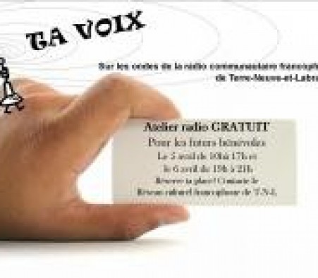 Prenez le micro: atelier radio du 3 au 6 avril