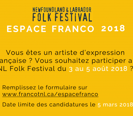 Appel à candidatures - Espace Franco NL Folk Festival