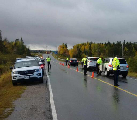 Augmentation prévue des contrôles routiers à Terre-Neuve et au Labrador pendant la fin de semaine de l'Action de grâce