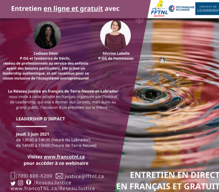 Free live interview in French with Sévrine Labelle and Cadleen Désir on the theme of impact leadership