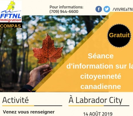 Séance d'information sur la citoyenneté canadienne à Labrador City