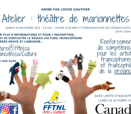 Atelier théâtre de marionnettes - Saint-Jean - 26 novembre 2022
